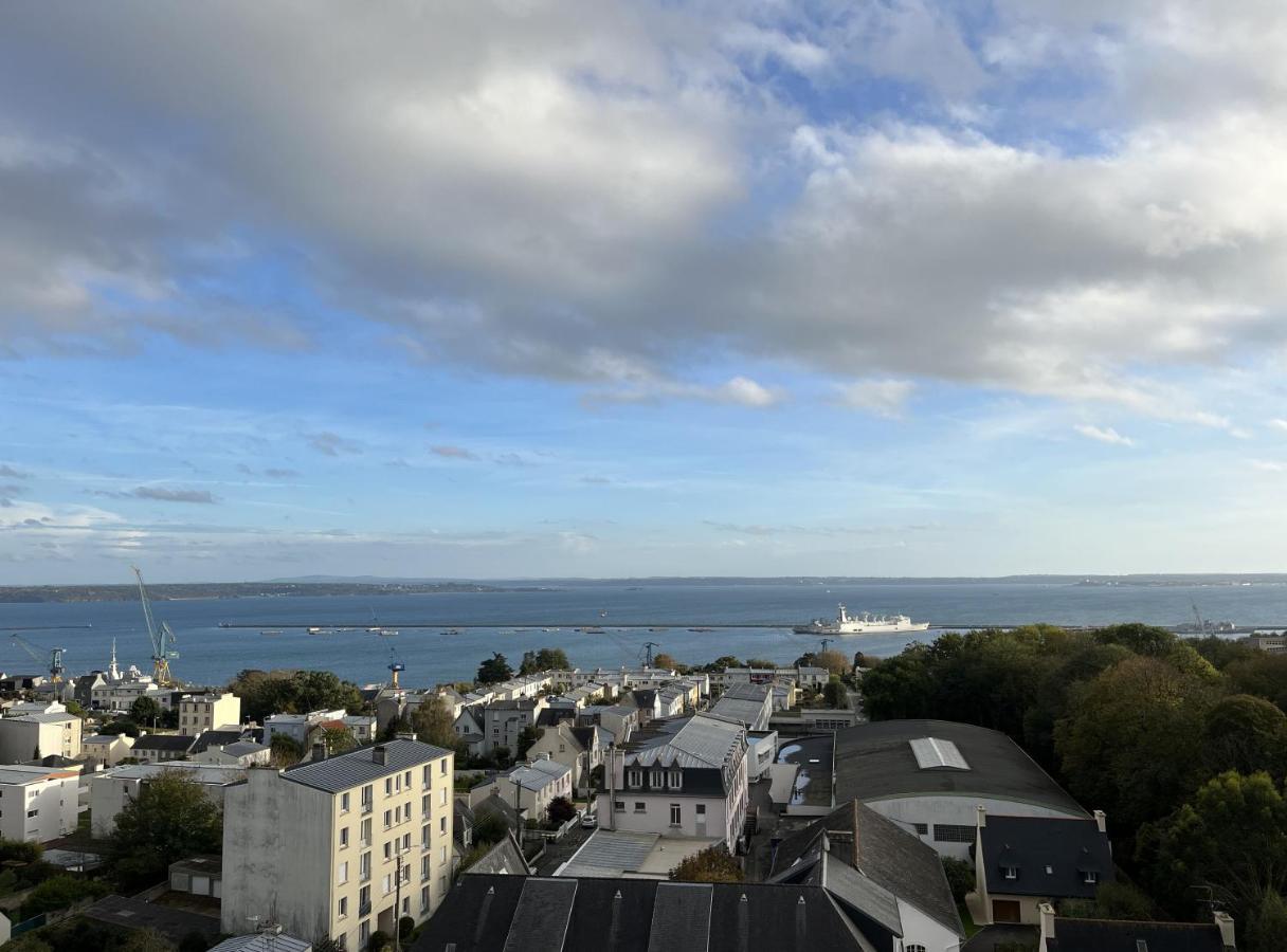 Nouveau! Appartement Vue Mer 180° Et Place Parking Brest Extérieur photo